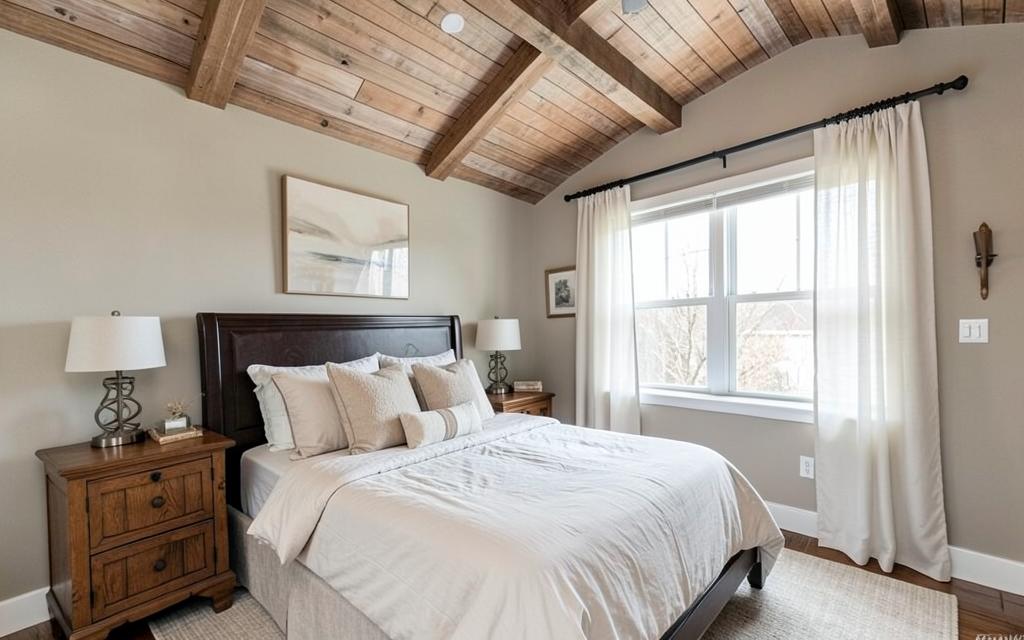 Vaulted primary bedroom